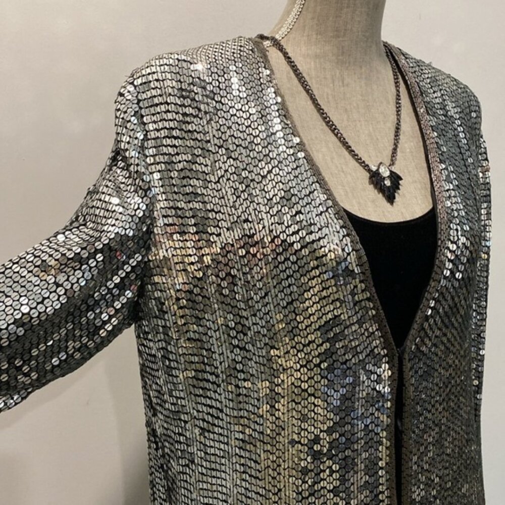 Vintage Sequin Jacket Size Large - image 2